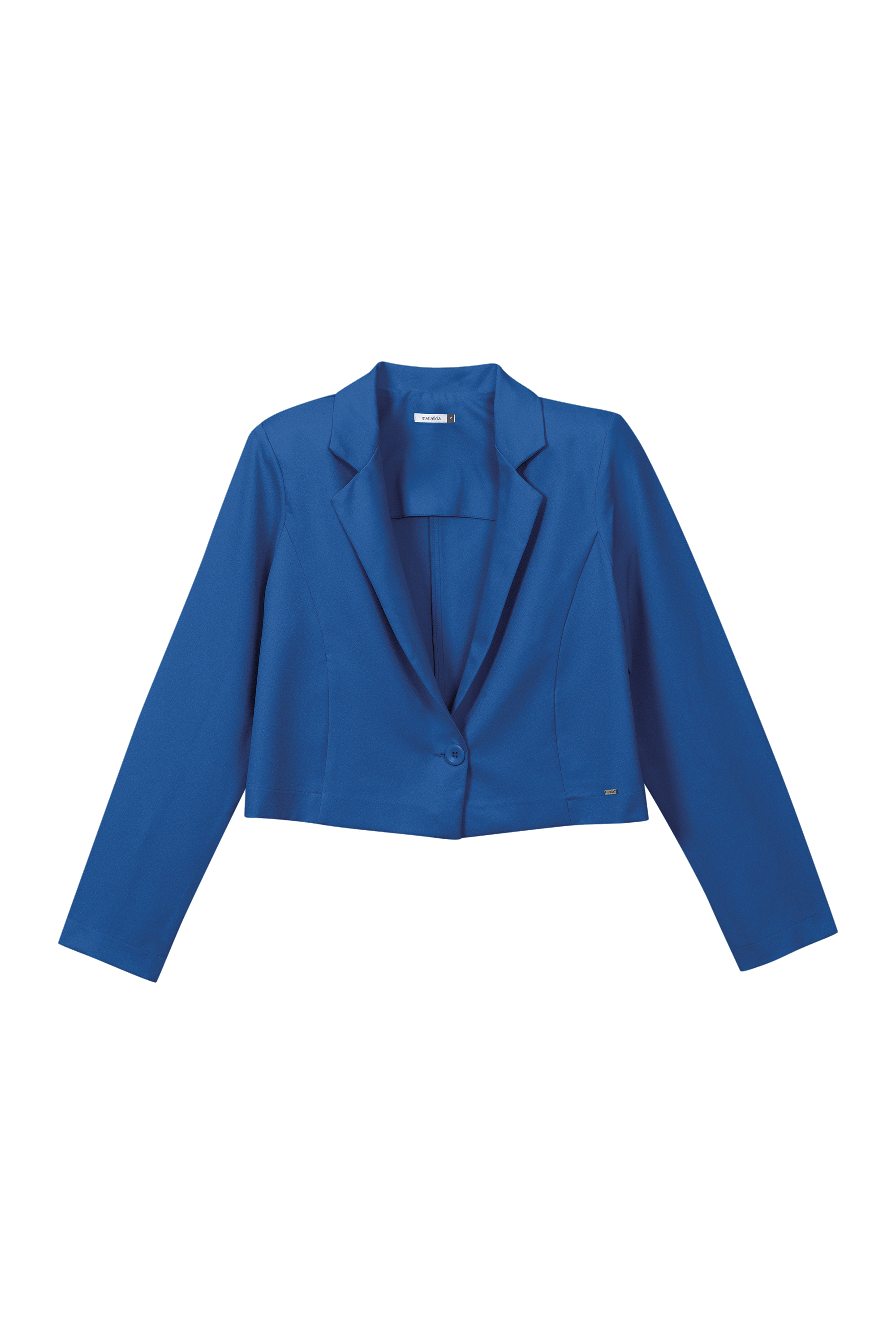 Blazer Feminino Curto Marialícia Azul