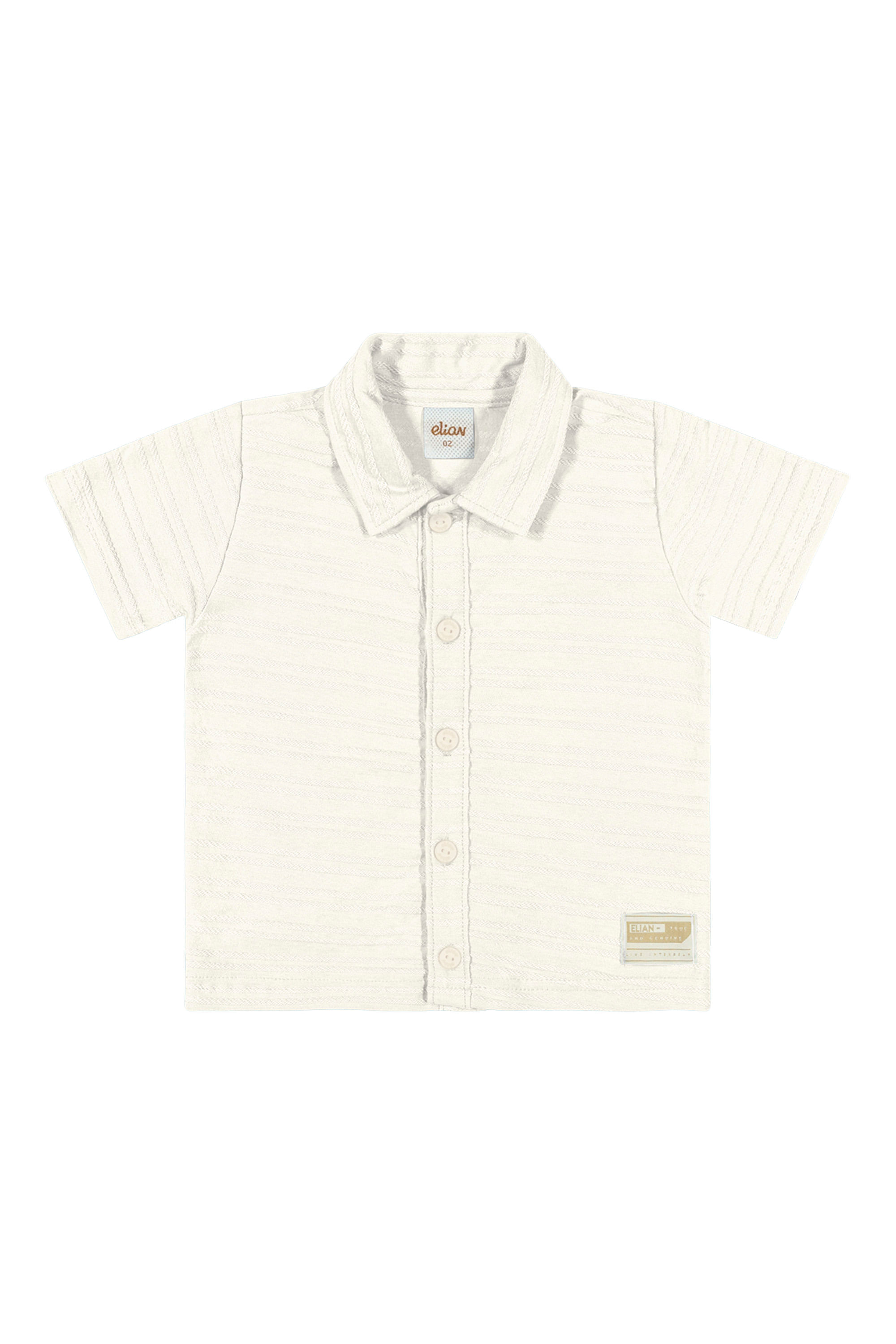 Camisa Infantil Menino Textura Elian Bege