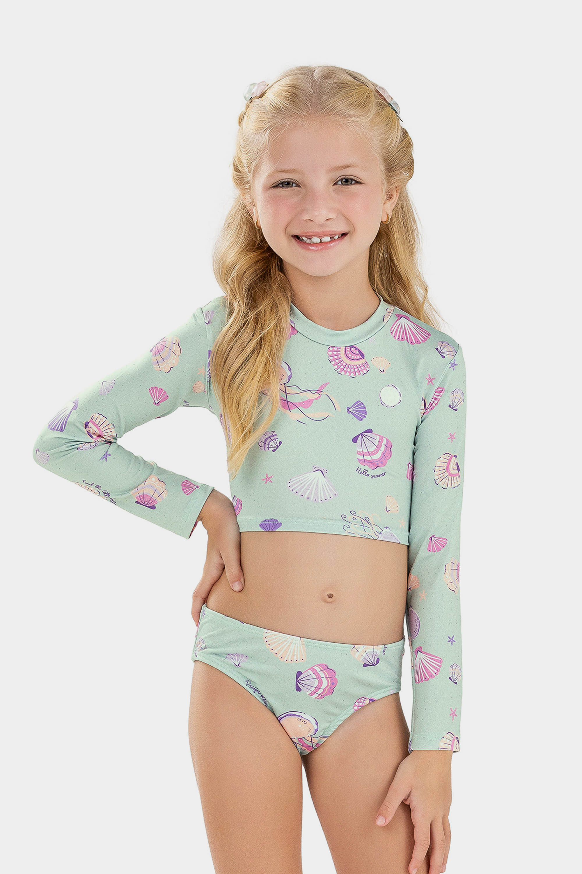 Biquíni Infantil Menina Concha Elian Verde