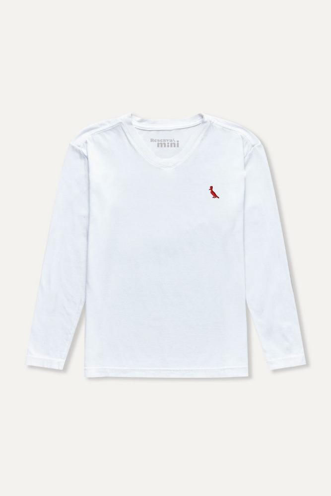 Camiseta Ml Pica Pau Bordado Brasa Mini Reserva Mini