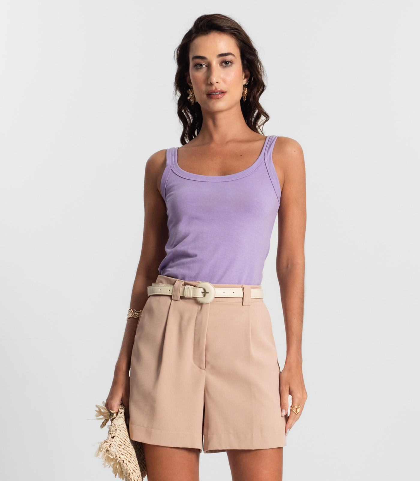 Regata Feminina Cotton 30 Básica KO Roxo