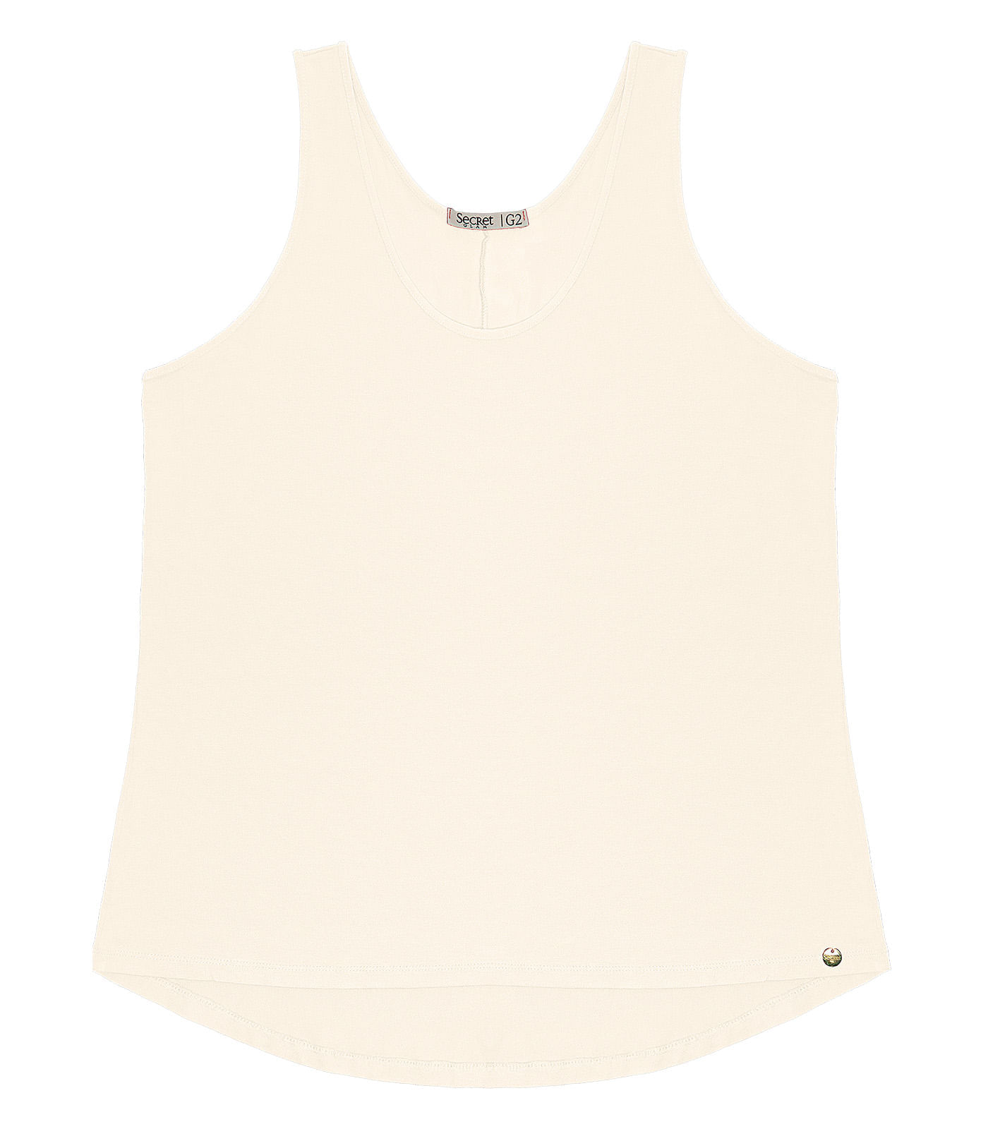 Regata Feminina Plus Size Secret Glam Bege