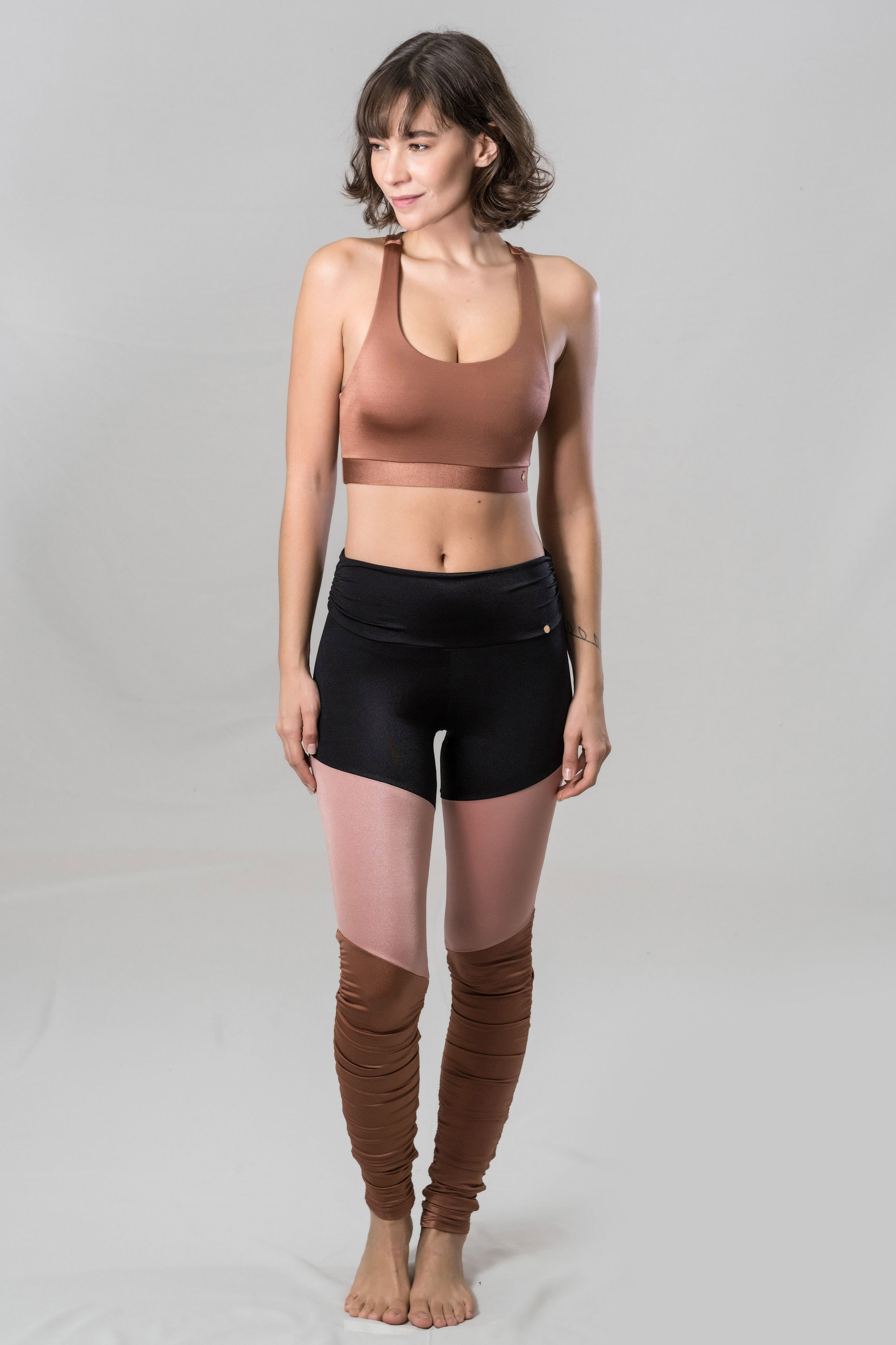Legging Drapeada Bronze
