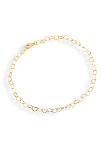 Pulseira Semijoia Elos Coração Lisa U / Dourado