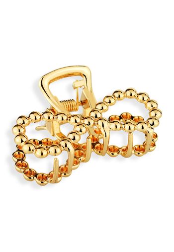 Prendedor De Cabelo Piranha Laço Com Esfera ÚNICO / DOURADO