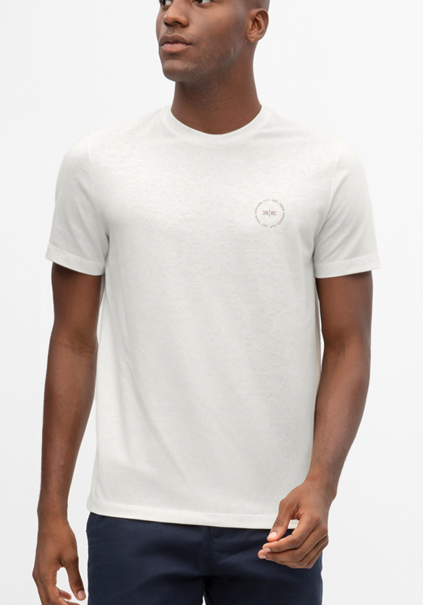 Camiseta Masculina Manga Curta em Malha Piquet