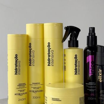 Acquaflora Hidratação Intensiva Shampoo+Cond 300ml+Masc 250ml+Hidrat. s/ Enxague+Spray s/ Enxague 240ml