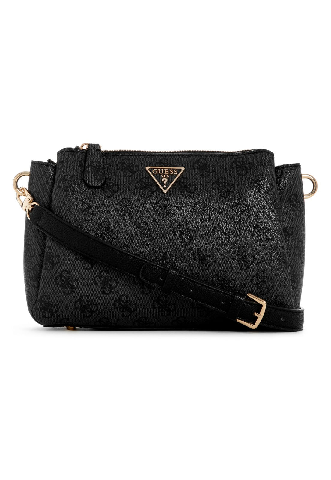 Bolsa Noelle Transversal Tri Compartment Preto