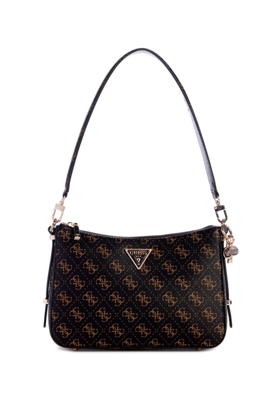 Bolsa Daryna Top Zip Shoulder Bag Marrom