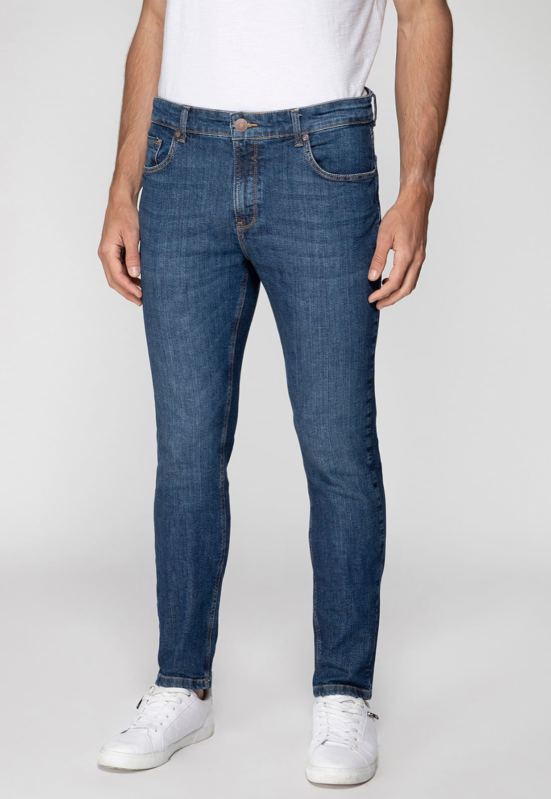Calça Jeans Slim Tapered Azul