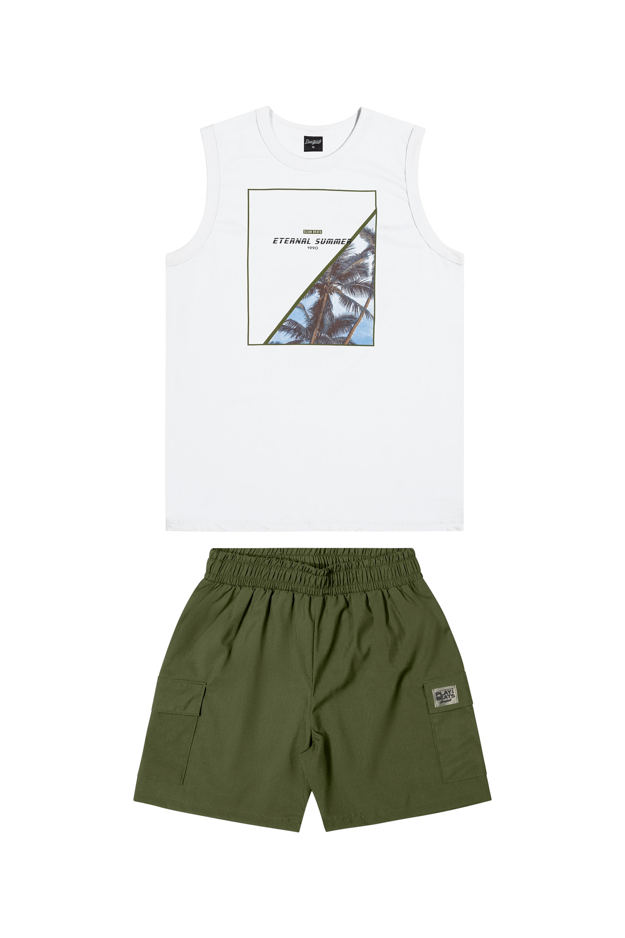 Conjunto Juvenil Menino Beats Branco