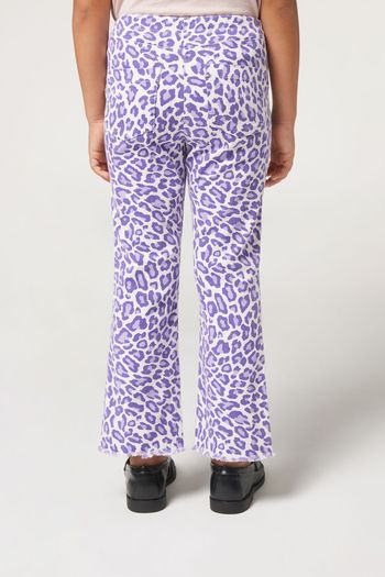 Legging Flare Cropped Infantil - Roxo 3-4 anos / Roxo