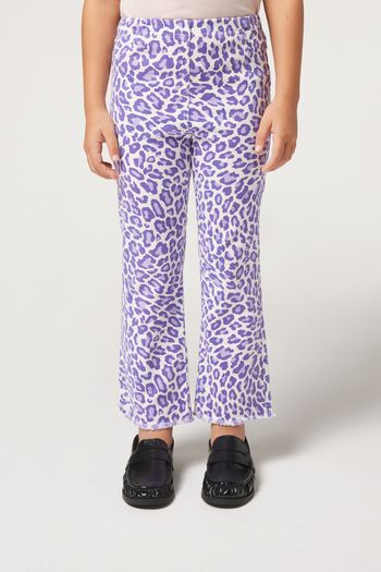 Legging Flare Cropped Infantil - Roxo 3-4 anos / Roxo