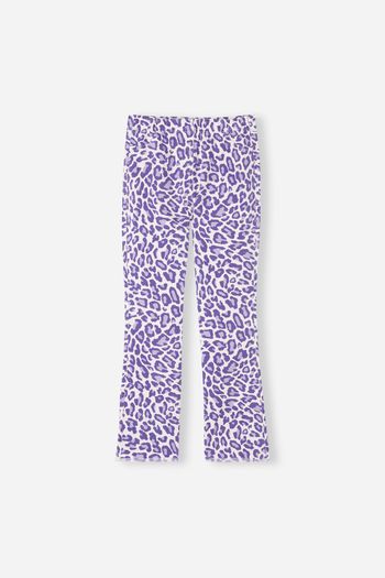 Legging Flare Cropped Infantil - Roxo 3-4 anos / Roxo