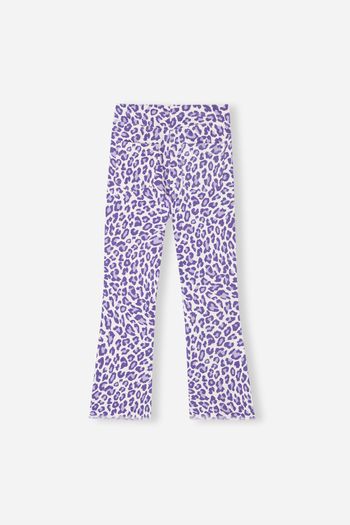 Legging Flare Cropped Infantil - Roxo 3-4 anos / Roxo