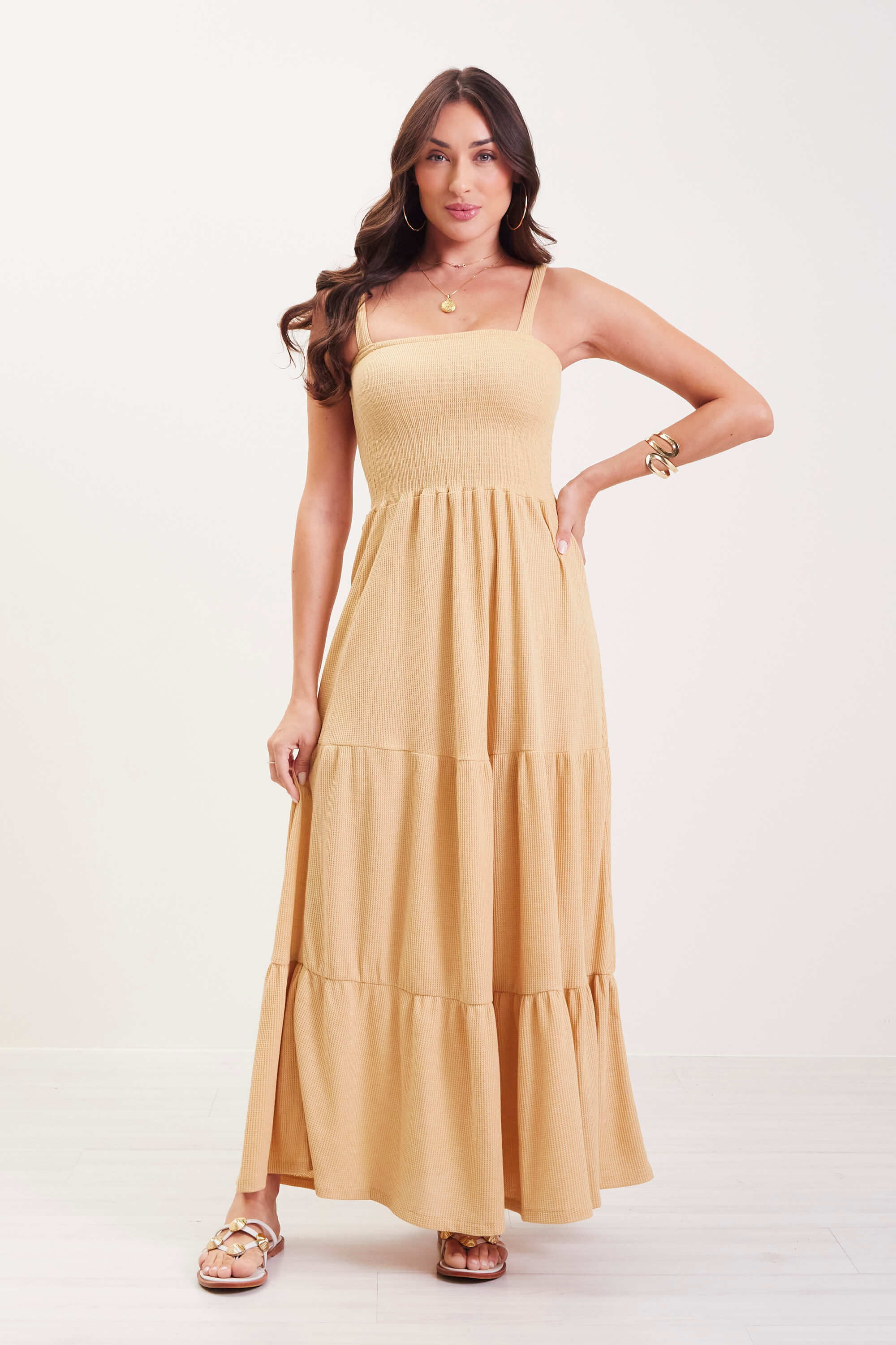 Vestido Longo Com Alças Feminino Marialícia
