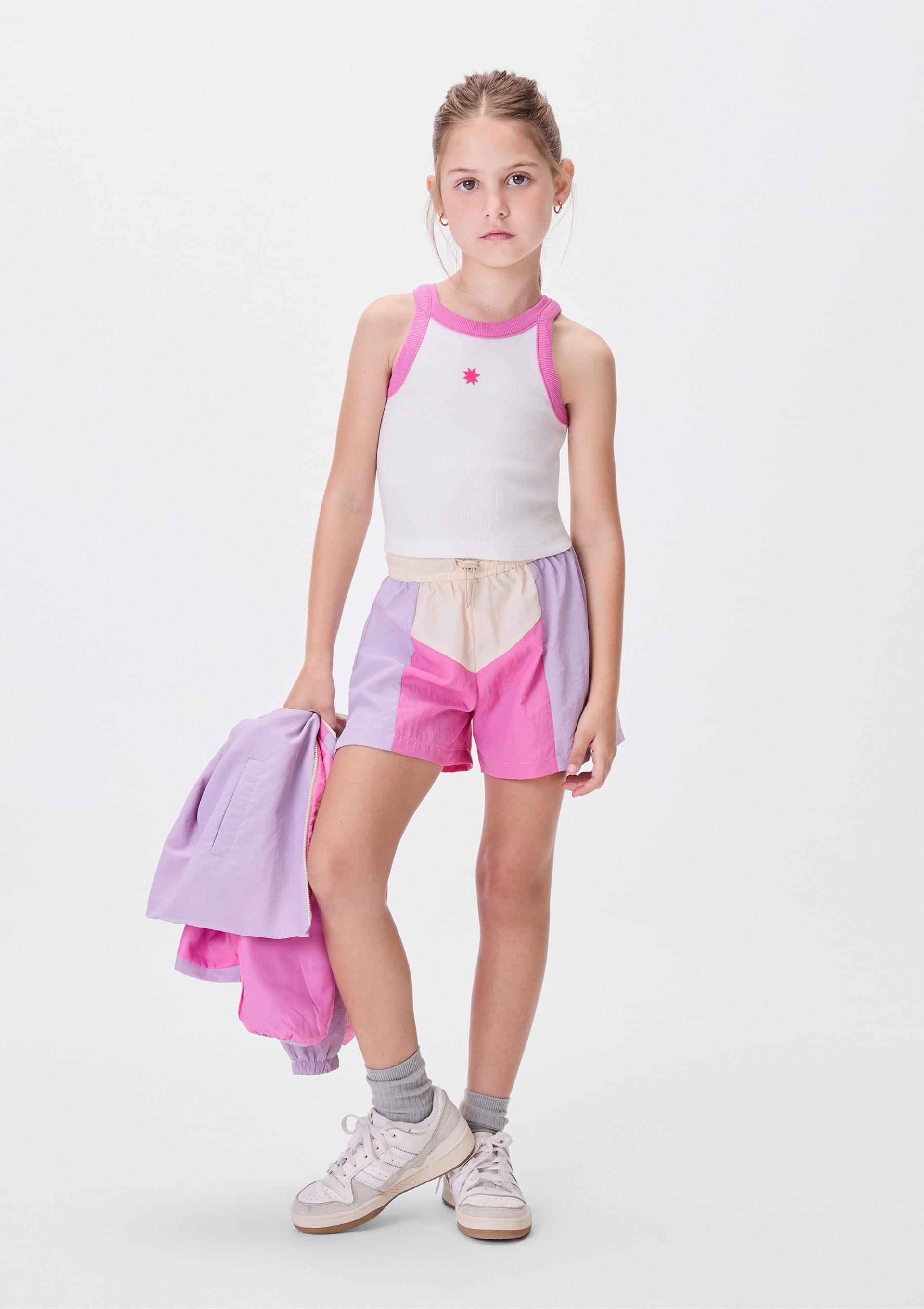Regata Cropped Infantil Menina Bordada