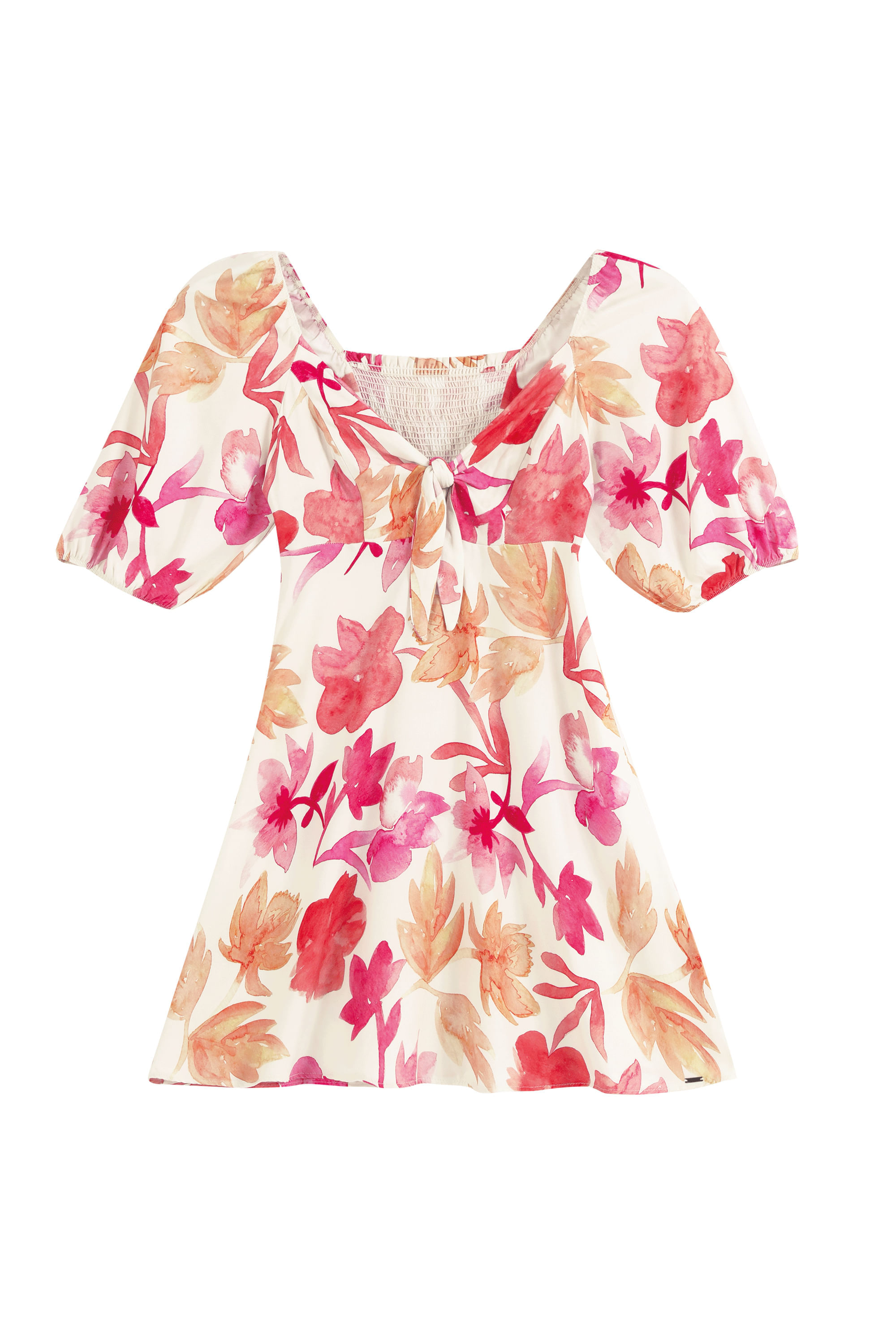 Vestido Feminino Manga Bufante Marialícia Bege