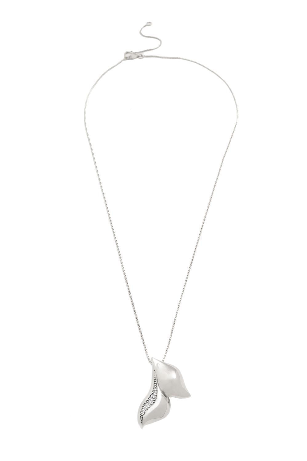 Colar Florescer com Banho em Ródio Branco