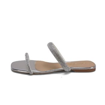 Rasteira Feminina Strass Duas Tiras Reflexo Ana Mello 35