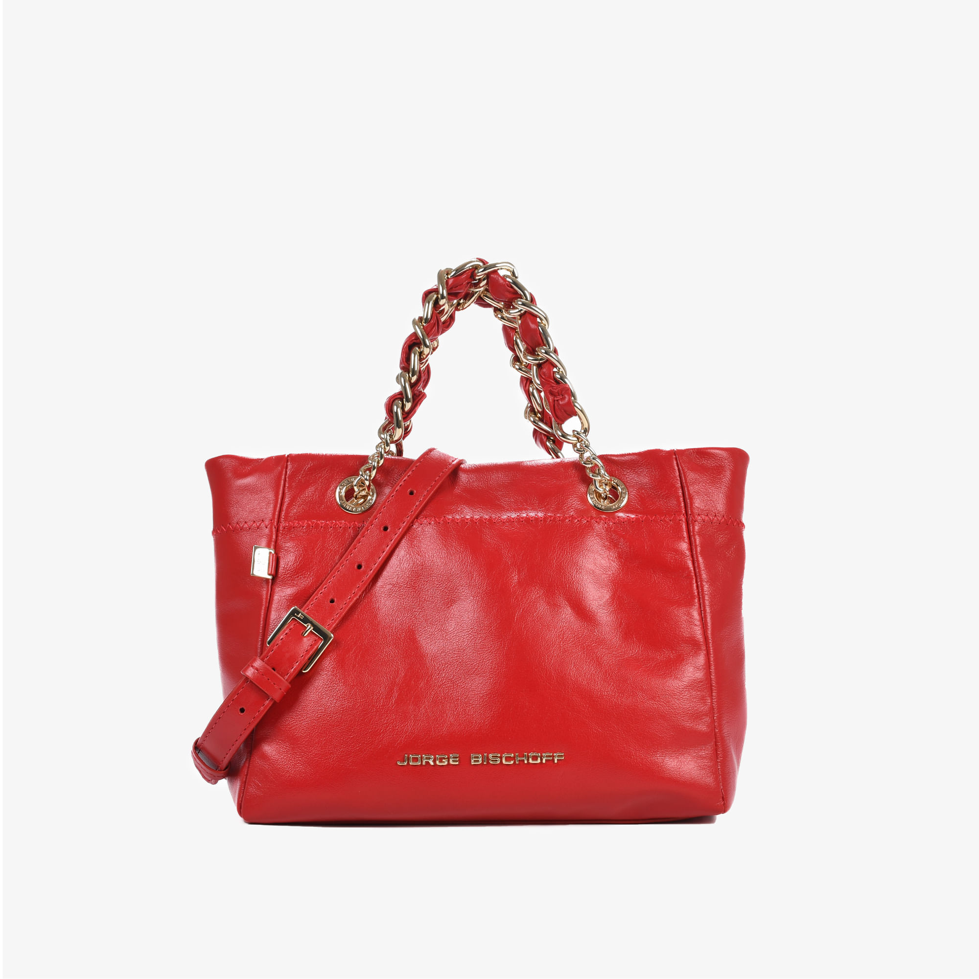 Bolsa Tote Vermelho Rubi Alça Dupla Couro