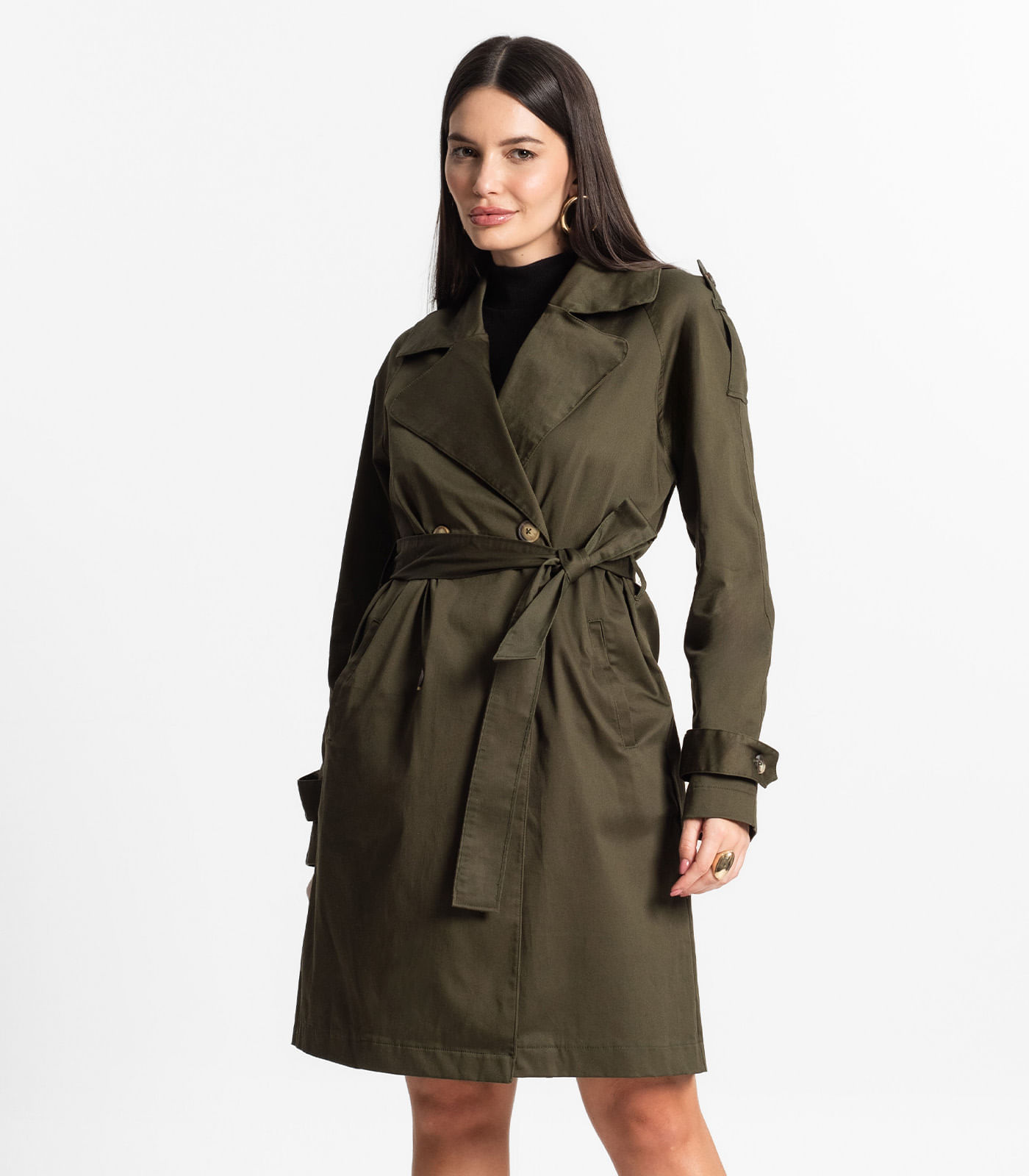 Trench Coat Feminino Endless Verde
