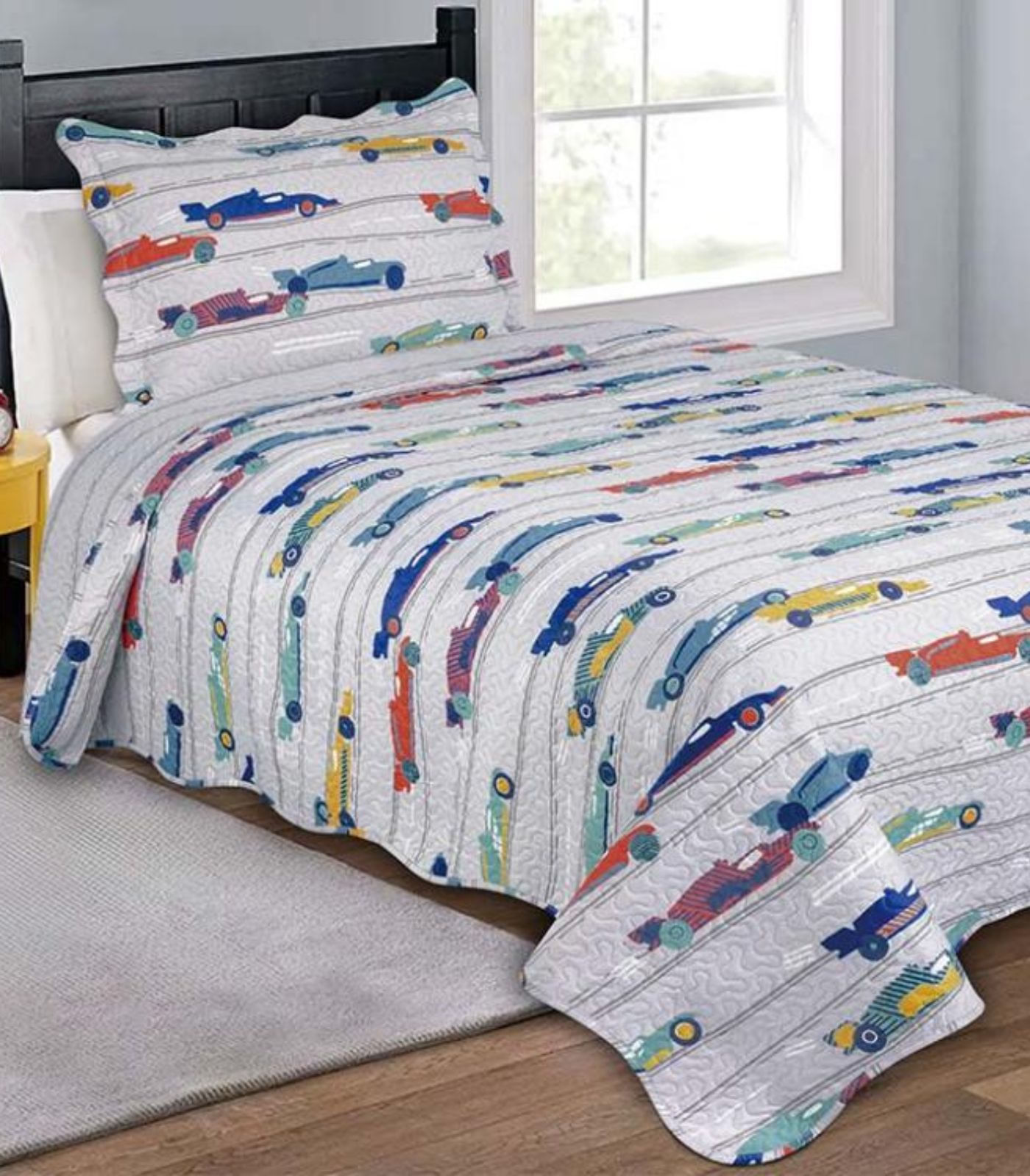 Jogo De Colcha Evolution Patchwork Solteiro Camesa Branco