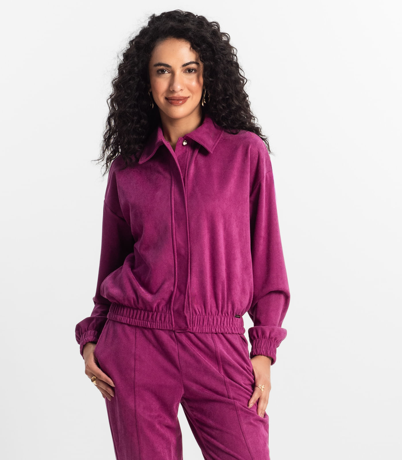 Jaqueta Suede Feminina Rovitex Roxo
