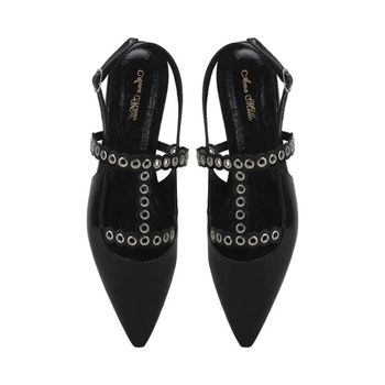 Sapatilha Slingback Metalizada com Ilhós Feminino Ana Mello 39
