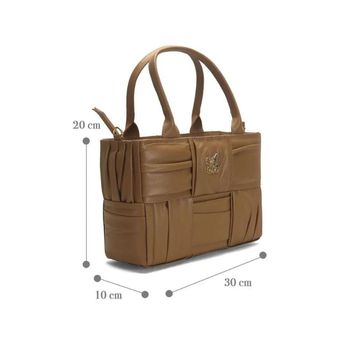 Bolsa Feminino Drapeada Entrelaçada De Couro Ana Mello