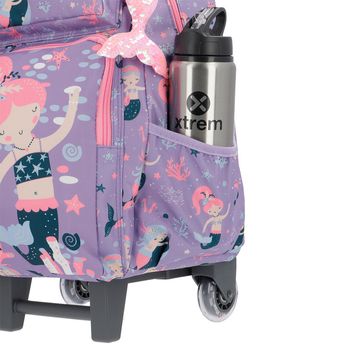 Mochila de Rodinha Infantil New Run Sereia Lilás