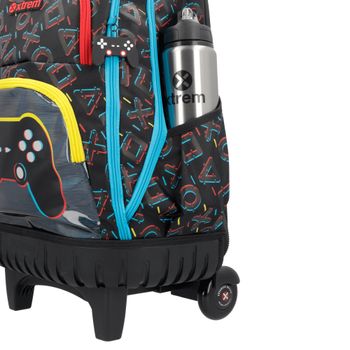 Mochila de Rodinha Infantil Cross Gamer Preta
