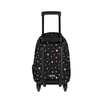 Mochila de Rodinha Infantil New Run Gato Preta