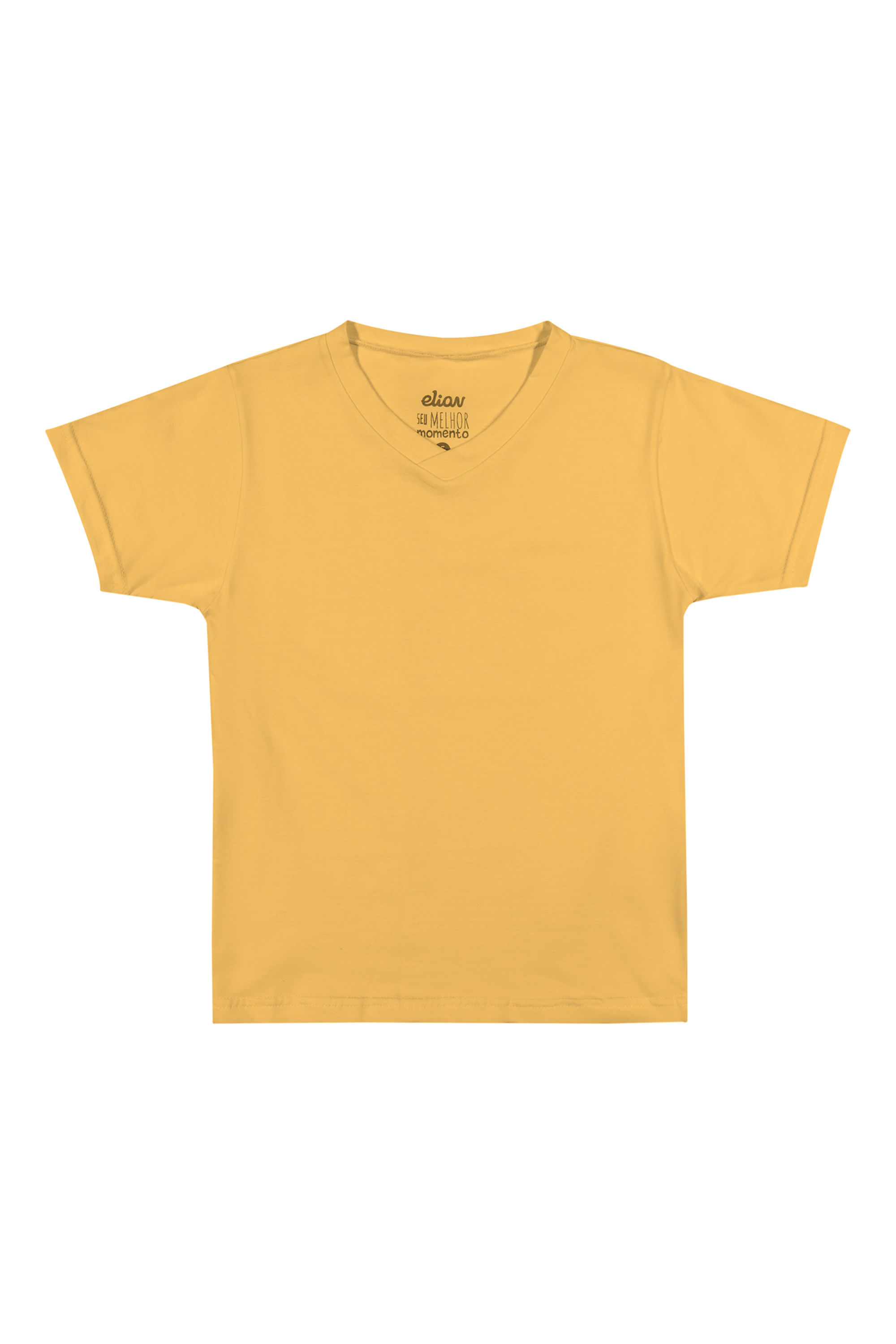 Camiseta Infantil Menino Básica Elian Amarelo