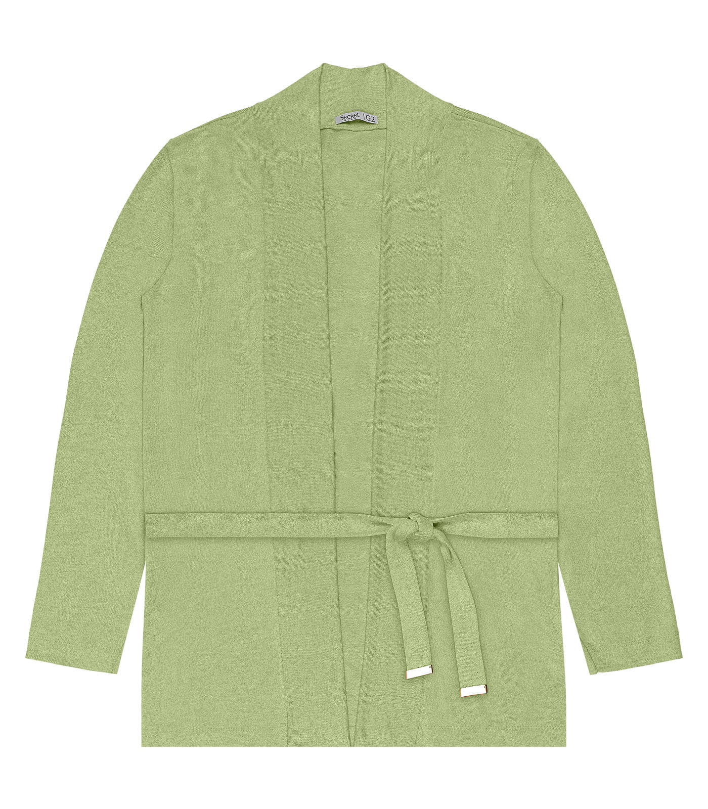 Cardigan Feminino Plus Size Em Tricot Secret Glam Verde