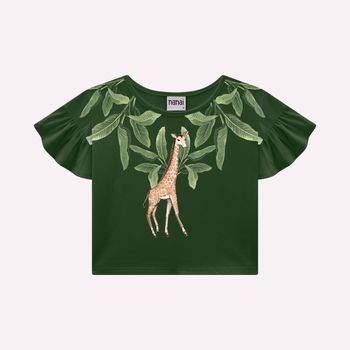 Conjunto Infantil Menina Girafa Nanai 8 / Verde