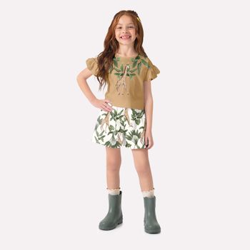 Conjunto Infantil Menina Girafa Nanai 8 / Verde