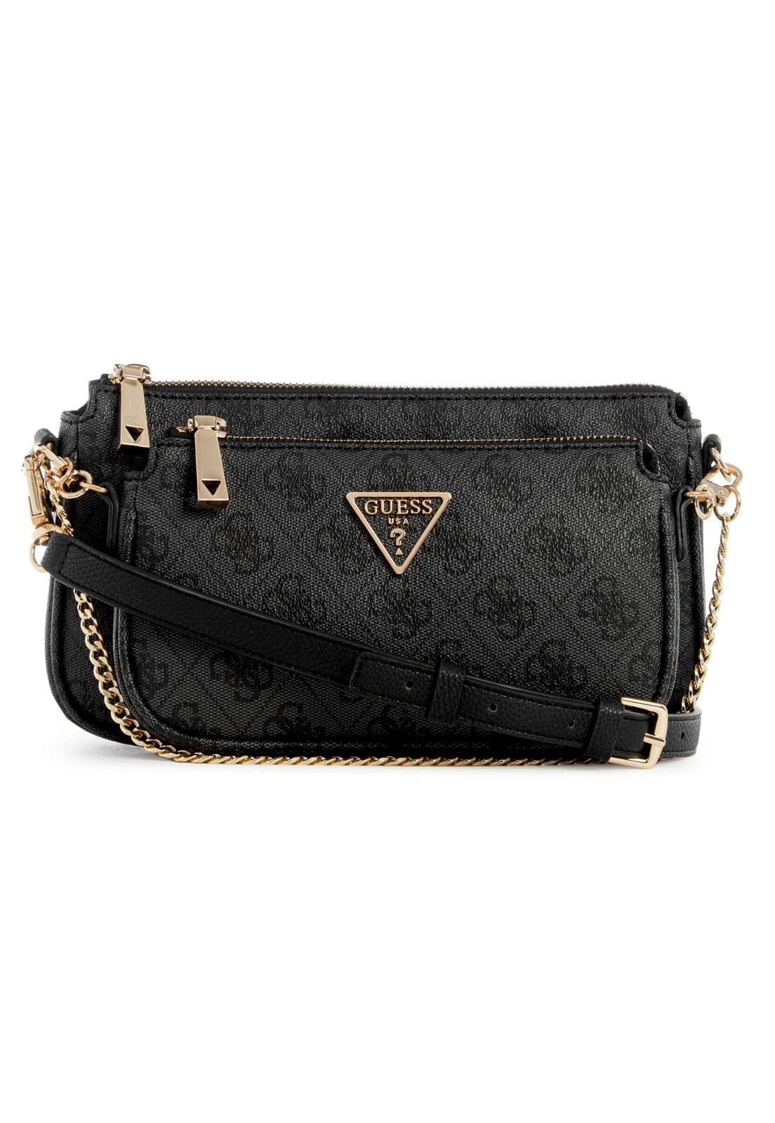 Bolsa Noelle Double Pouch Crossbody Guess Preto