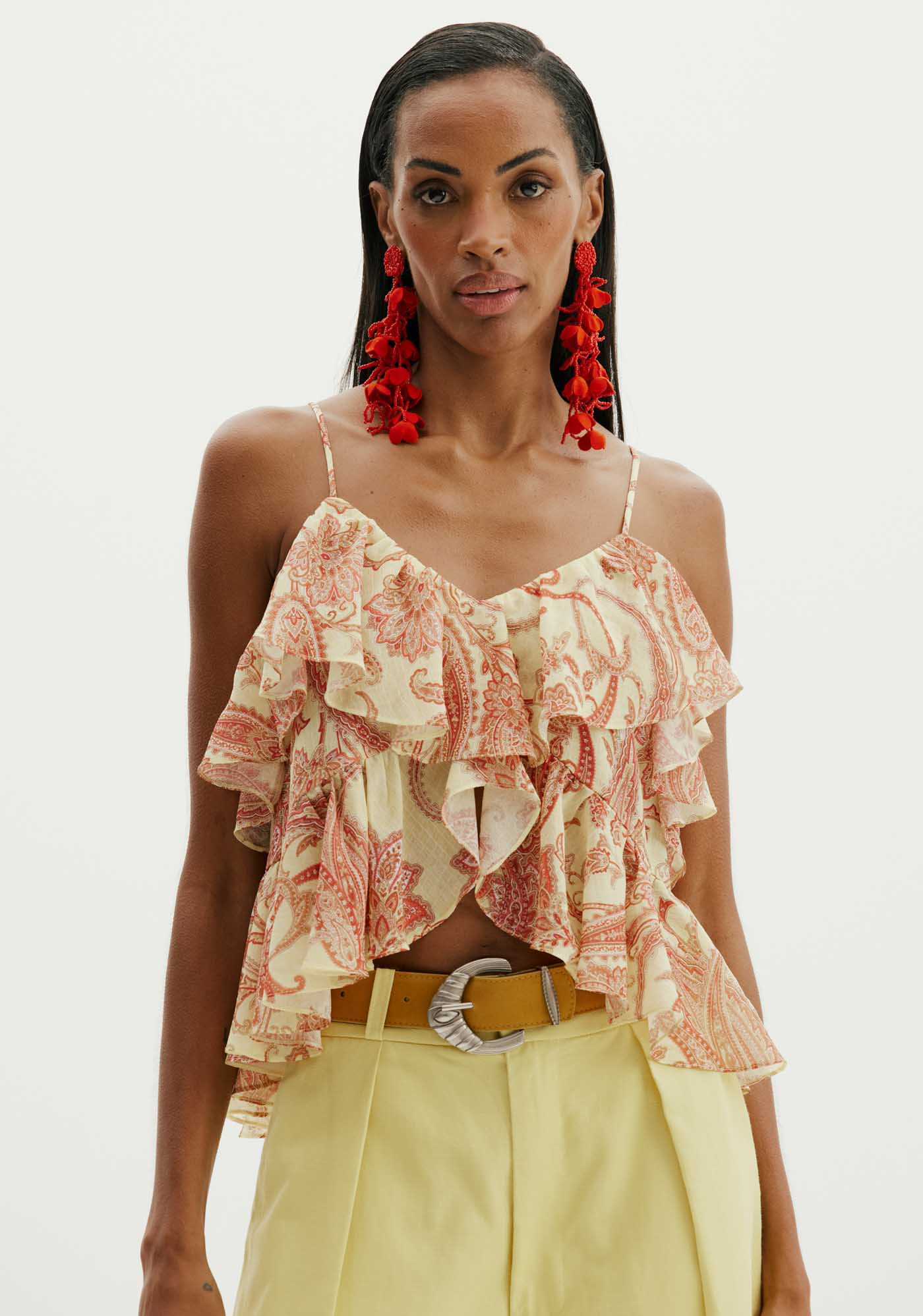 Blusa Bata De Alça Estampada