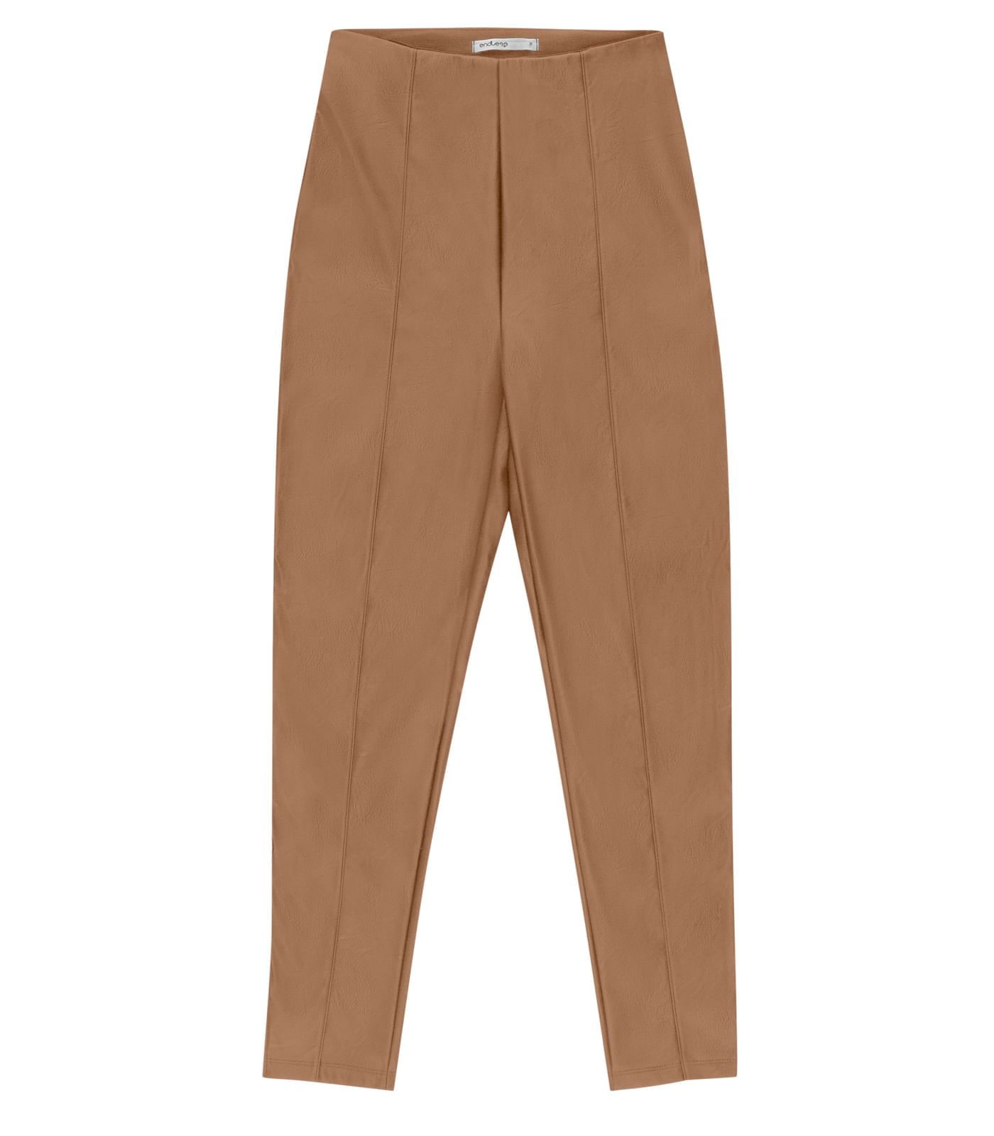 Calça Feminina Skinny de Couro Sintético Endless Marrom