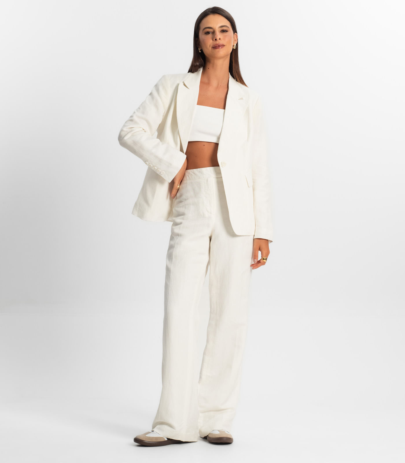 Calça Feminina De Alfaiataria Endless Branco