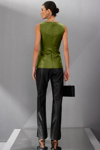 Colete Feminino em Pu Smk Verde PP / Verde
