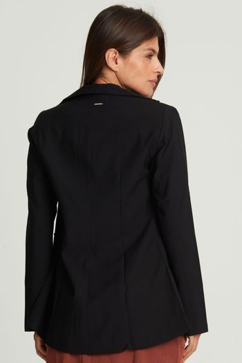 Blazer Feminino Acinturado Veneta Smk Preto PP / Preto