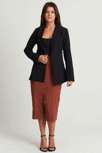 Blazer Feminino Acinturado Veneta Smk Preto PP / Preto