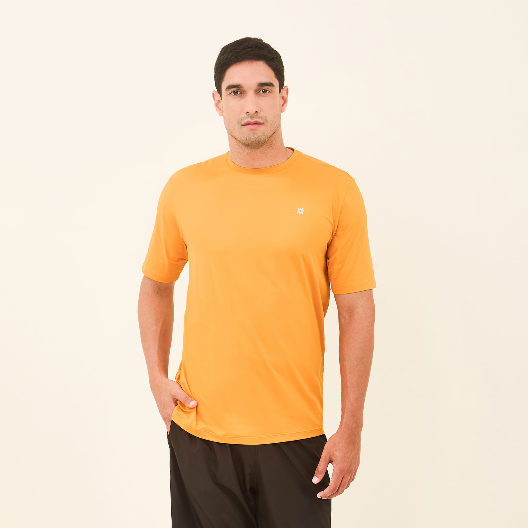 Camisa UV Masculina Com Proteção Solar Uvpro Laranja
