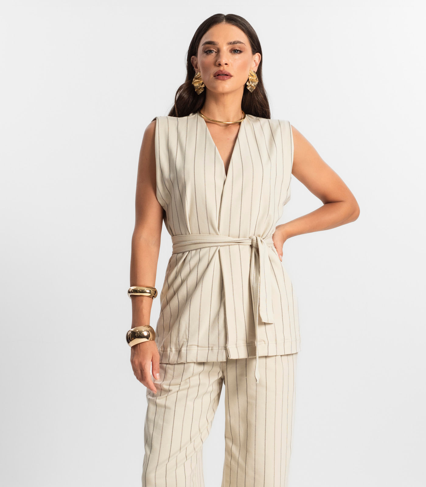 Colete Feminino de Molecotton Endless Bege