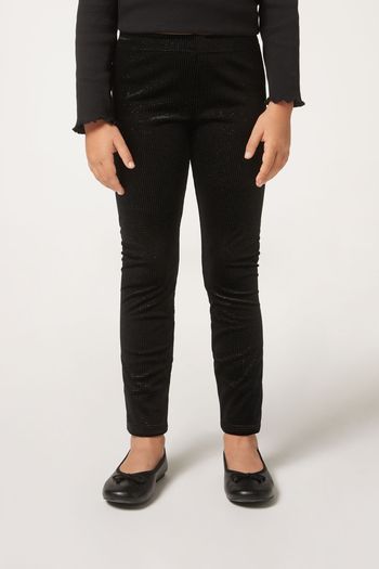 Calça Em Veludo Com Strass Infantil - Preto 3/4 ANOS / Preto
