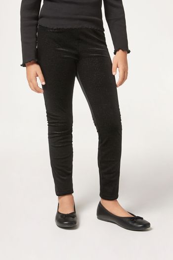 Calça Em Veludo Com Strass Infantil - Preto 3/4 ANOS / Preto