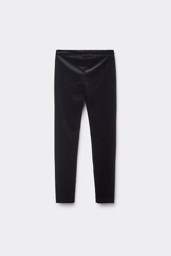 Calça Em Veludo Com Strass Infantil - Preto 3/4 ANOS / Preto