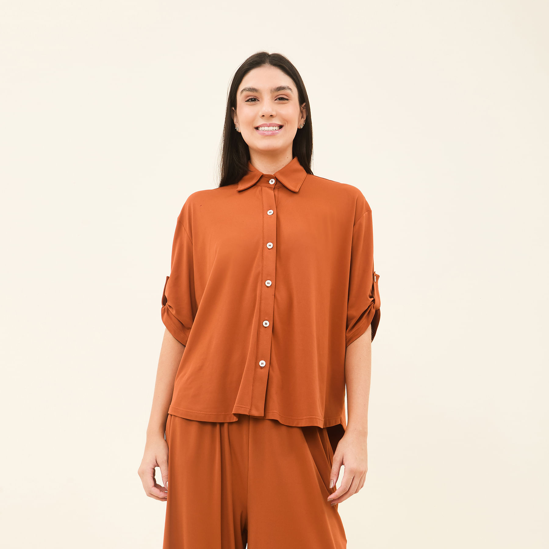 Camisa UV Com Proteção Solar Copa Color Caramelo
